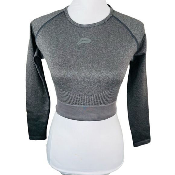 pursue fitness Tops - 🔥Pursue Fitness Adapt Long Sleeve Seamless Workout Crop Top Gray Size M